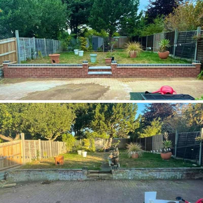 Before and After of Garden Wall